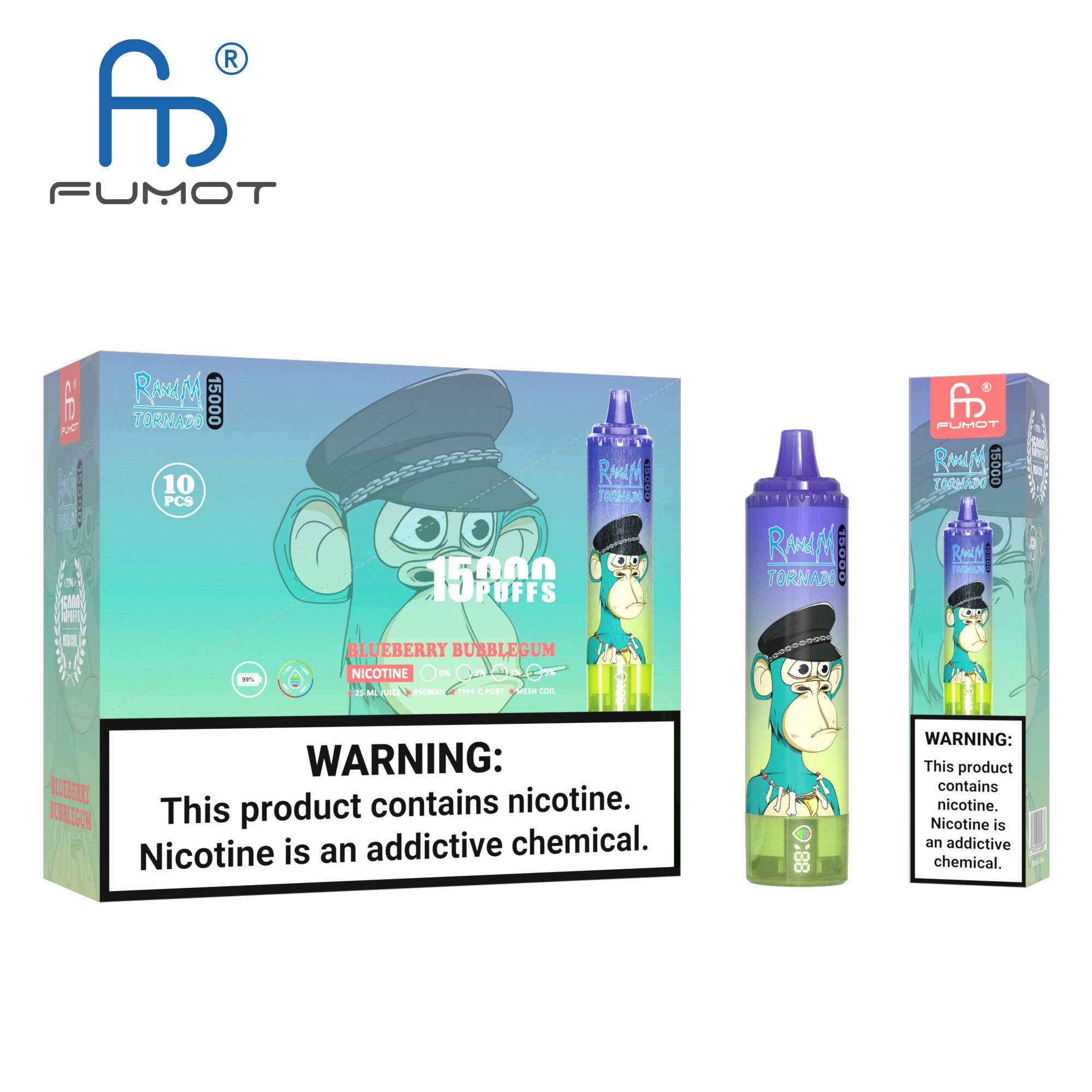 randm tornado 15000 blueberry bubblegum Fumot Tornado 15000 Blueberry Bubblegum Einweg-Vape