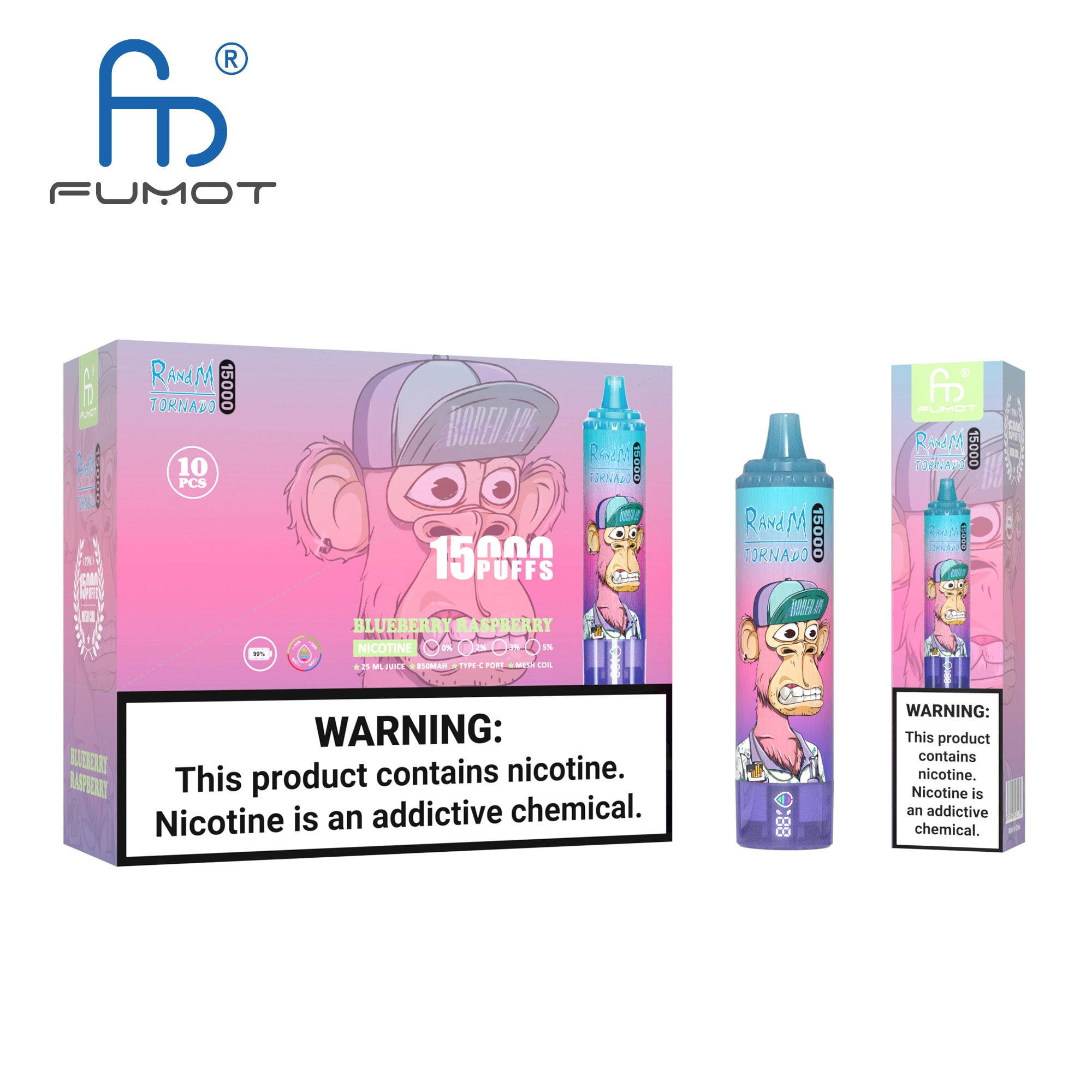 Fumot Tornado Vape 15000 - Fizzy Cherry: Sprudelnde Süße