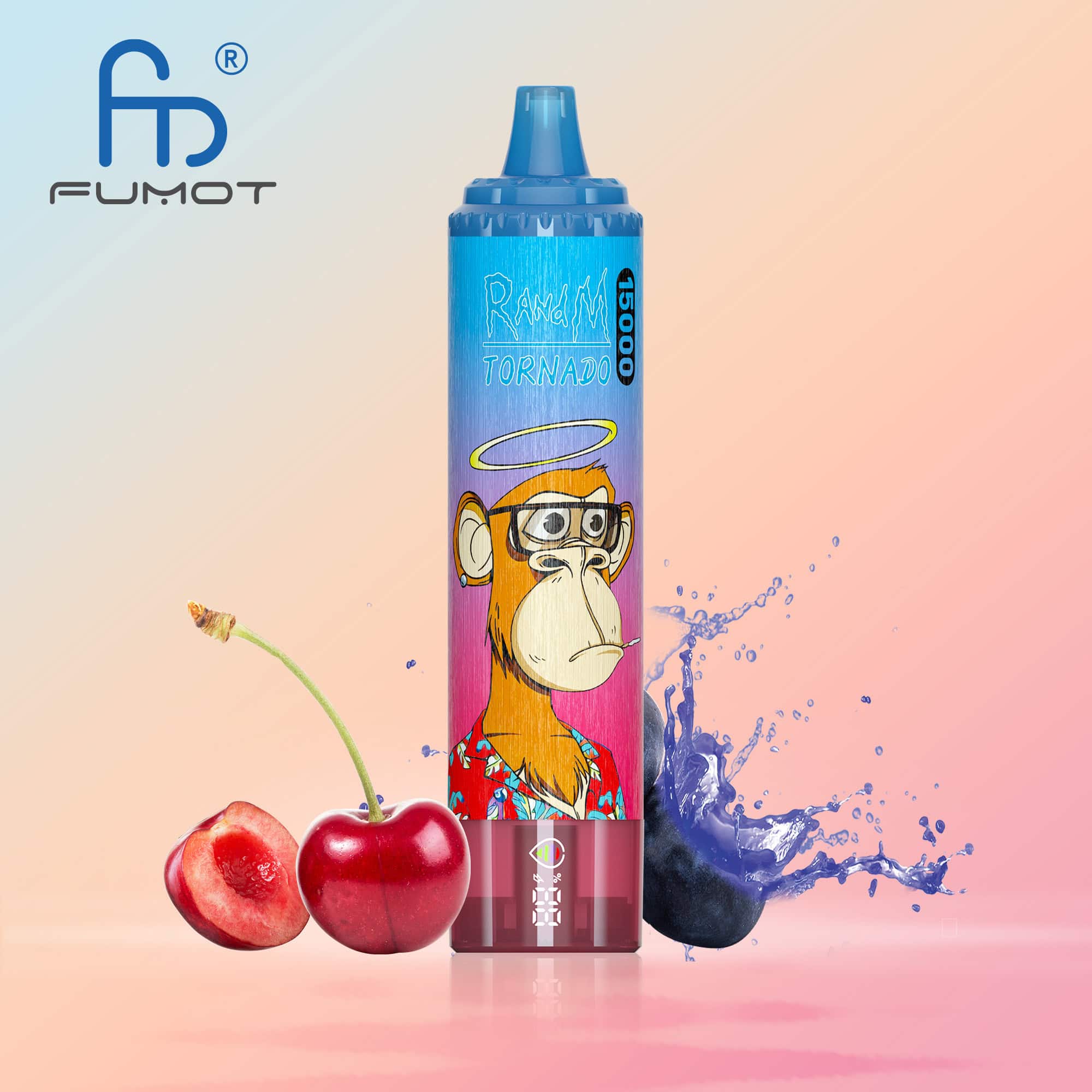 Fumot Tornado 15000 Blue Razz Cherry Einweg-Vape