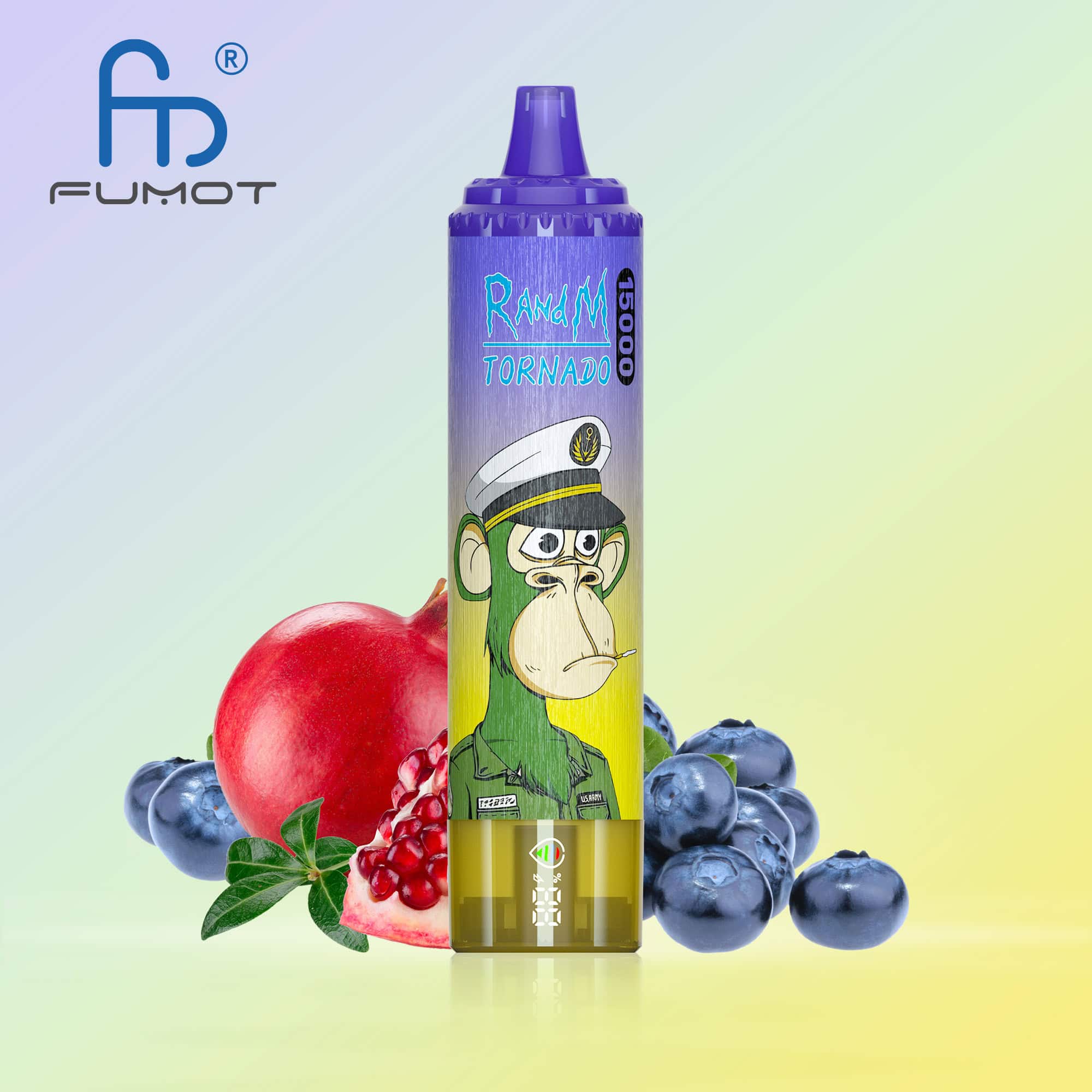 Fumot Tornado 15000 Blueberry Pomegranate LED Einweg Vape Fumot Tornado 15000 Blueberry Pomegranate LED Einweg Vape