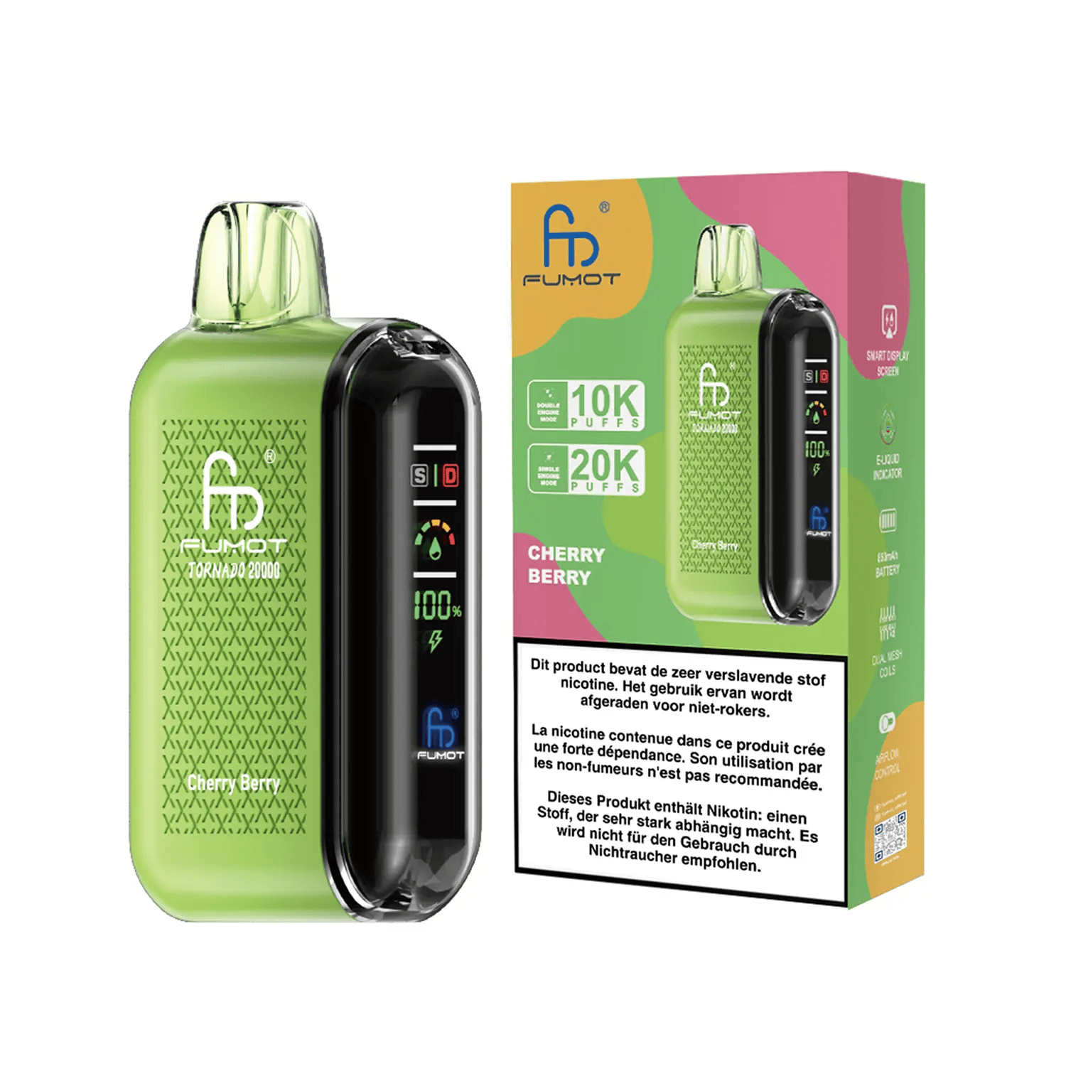 elfbar elfa master akku Fumot Tornado 20000 Puffs Dual Mesh Wiederaufladbarer Einweg Vape online  günstig kaufen main image 1