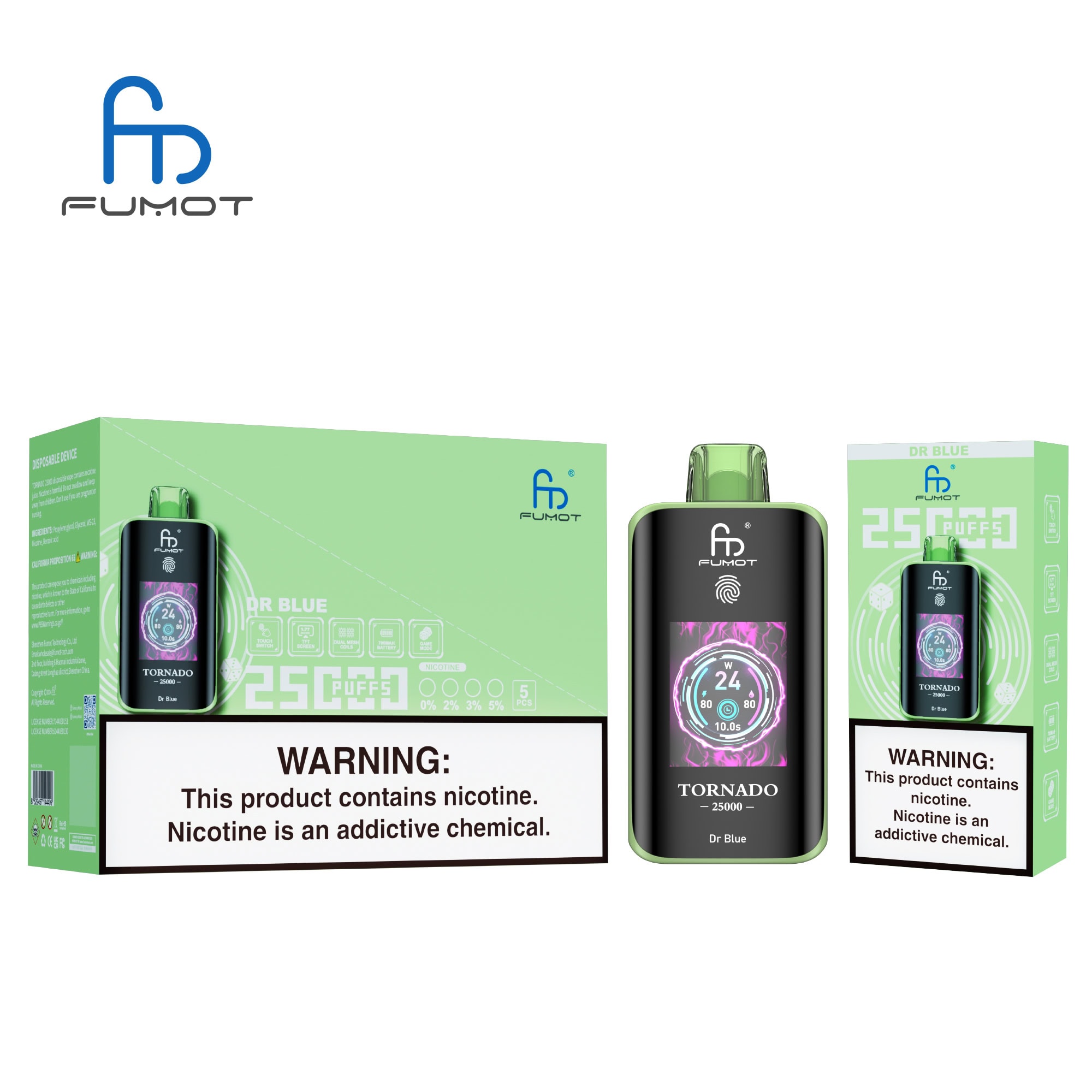 25k vape fumot Fumot Tornado 25000 Puffs 25k Smart Screen Disposable Vape main image 0