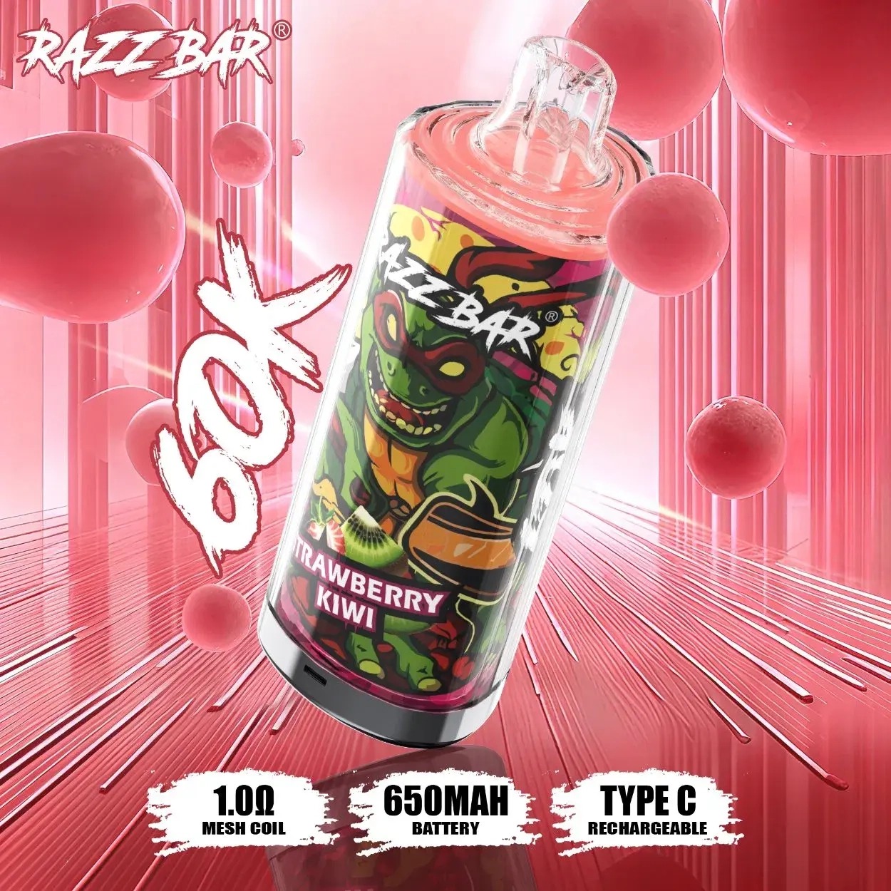 Razz Bar 60000 Strawberry Vanilla Coke