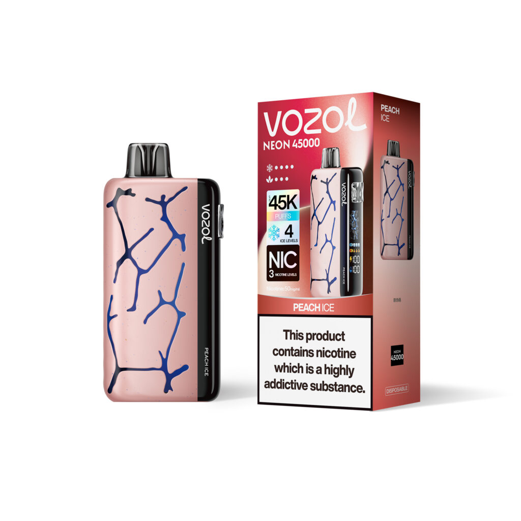 vozol star juicy peach ice Vozol Neon 45000 Peach Ice Einweg-Vape