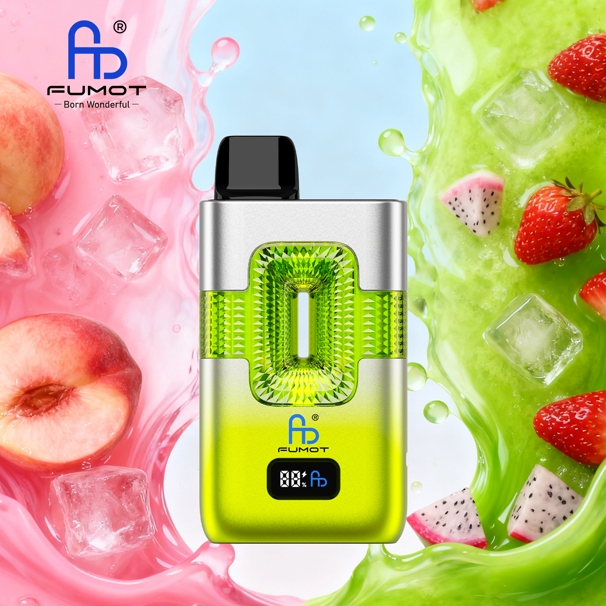 Fumot ECO 2in1 50K Peach Ice/White Mamba Einweg-Vape