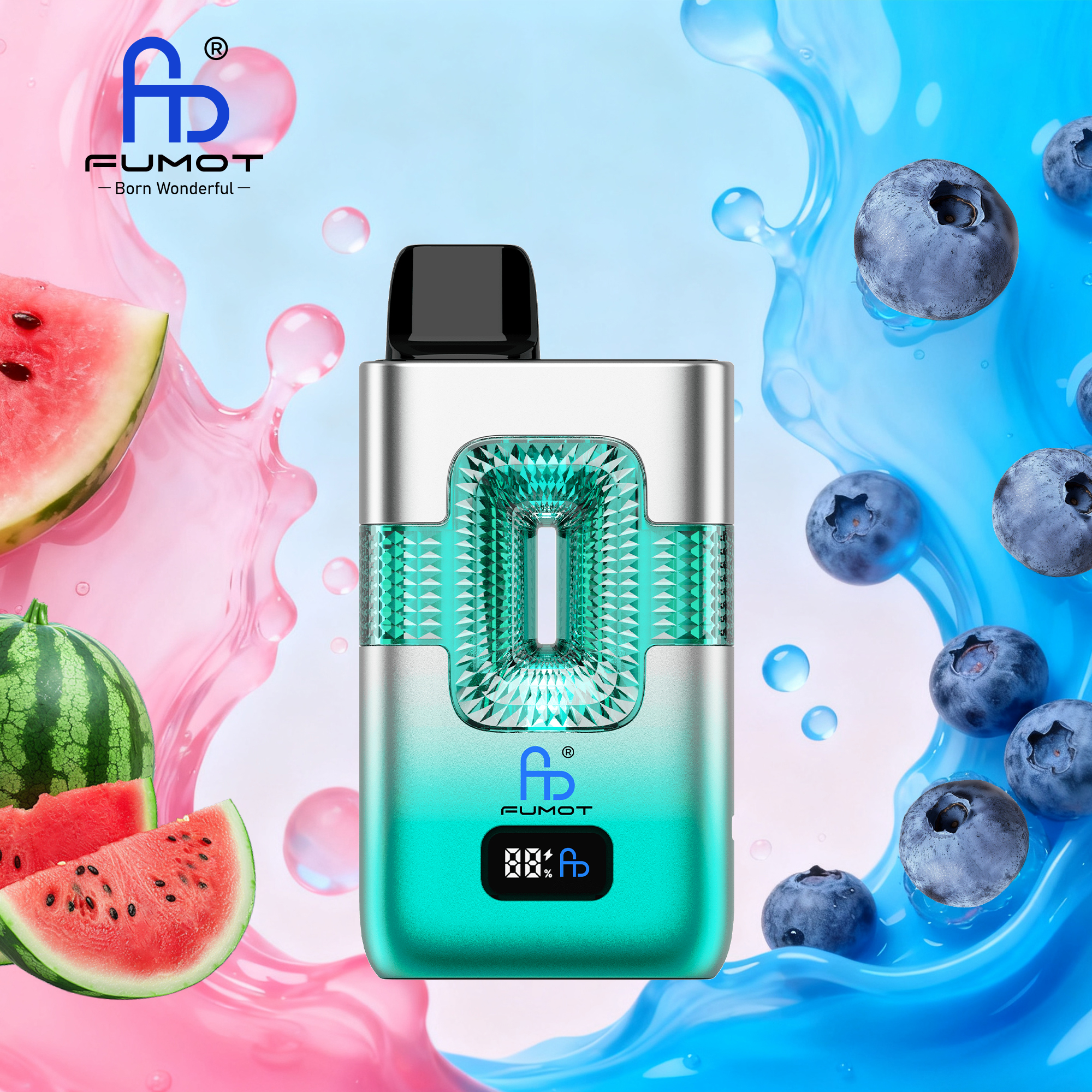 Fumot ECO 2in1 50K Blueberry Hubba Bubba/Watermelon Hubba Bubba Einweg-Vape